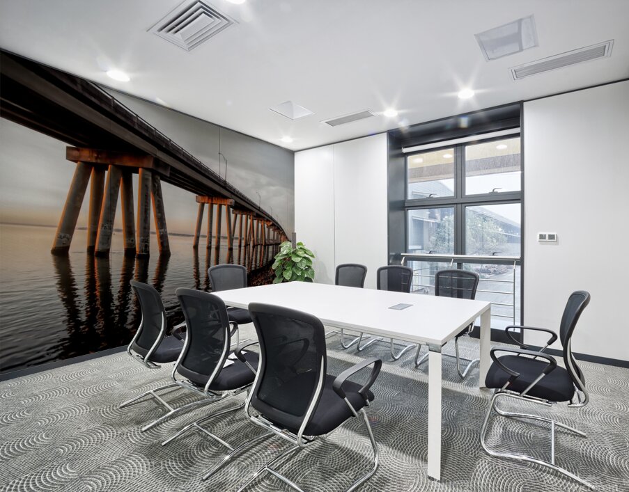 Ponquogue Bridge Reflections Wall Printing