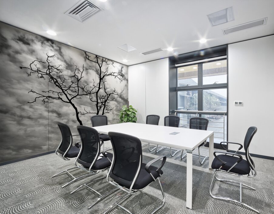 A Snag In Black and White Wall Printing