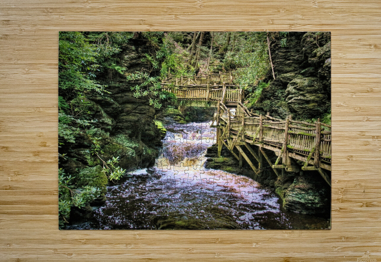 Upper Gorge At Bushkill Falls Karen Silvestri Puzzle printing