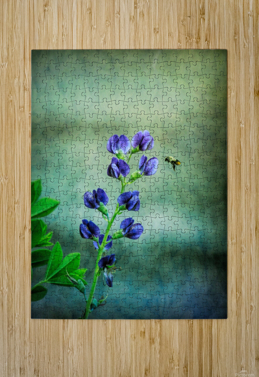 Bee Flying To A Purple Flower Karen Silvestri Puzzle printing