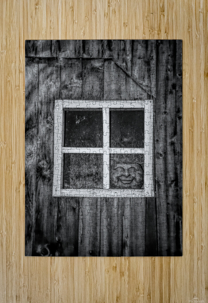 Creepy Face In The Window Karen Silvestri Puzzle printing