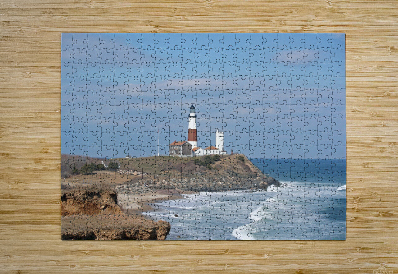 Montauk Lighthouse View From Camp Hero Karen Silvestri Puzzle printing