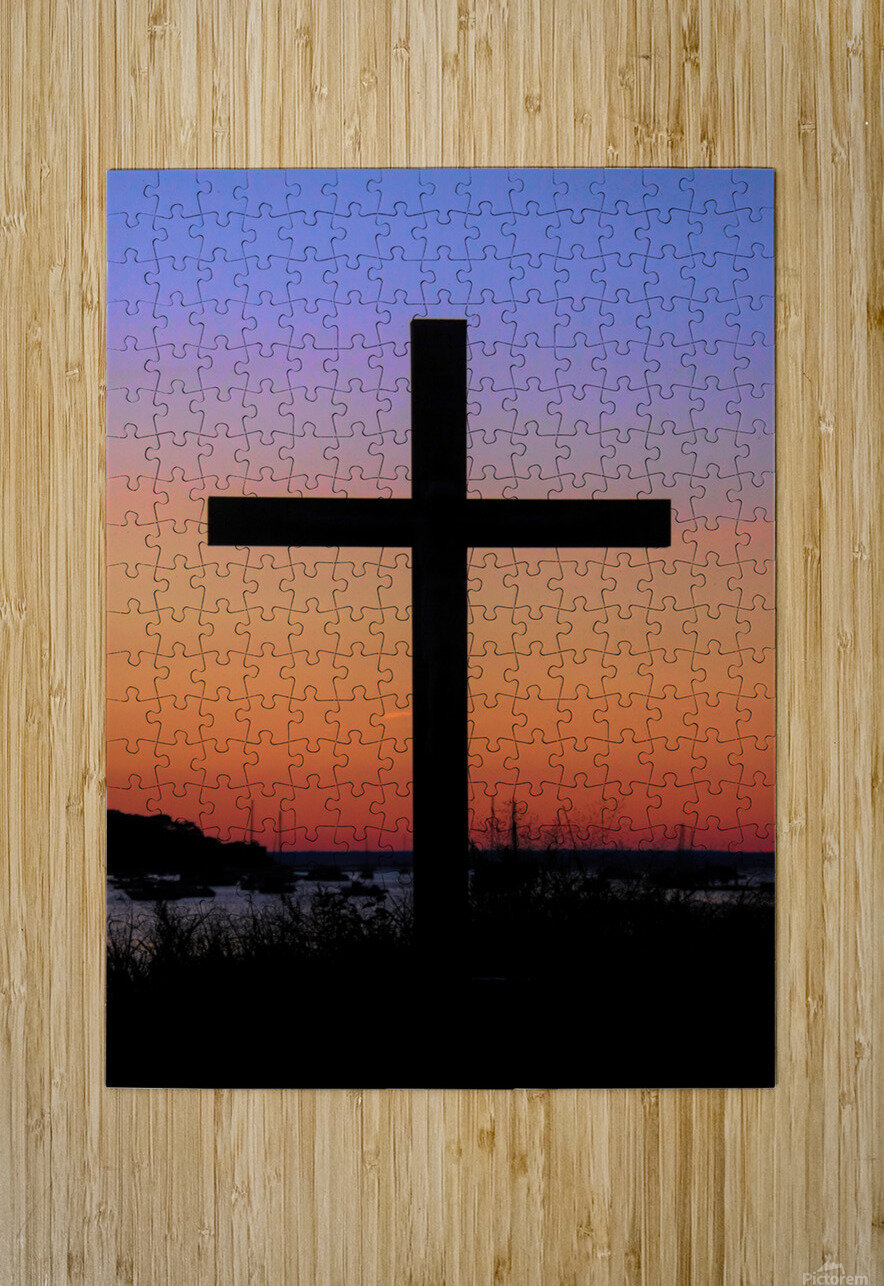 Colorful Sunset On The Cross Karen Silvestri Puzzle printing