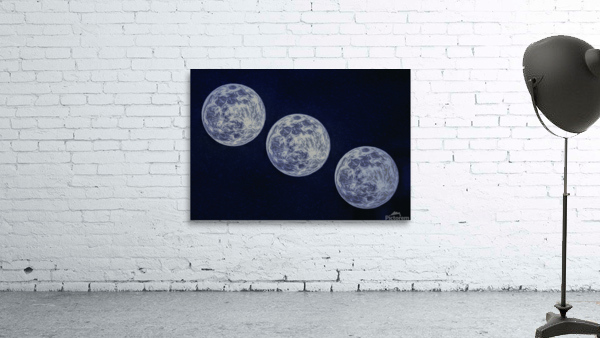 Blue Ice Moons Wall Preview