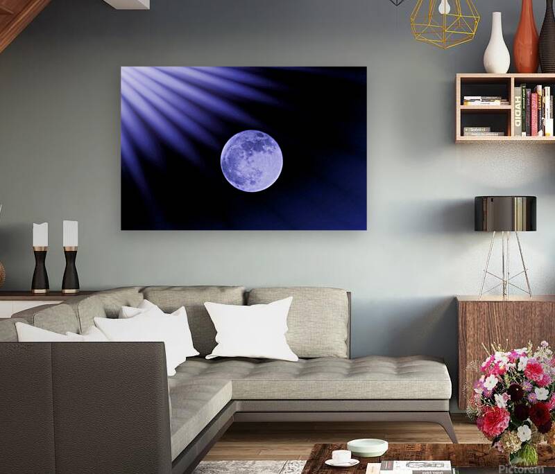 Blue Rays On The Moon Reproduction