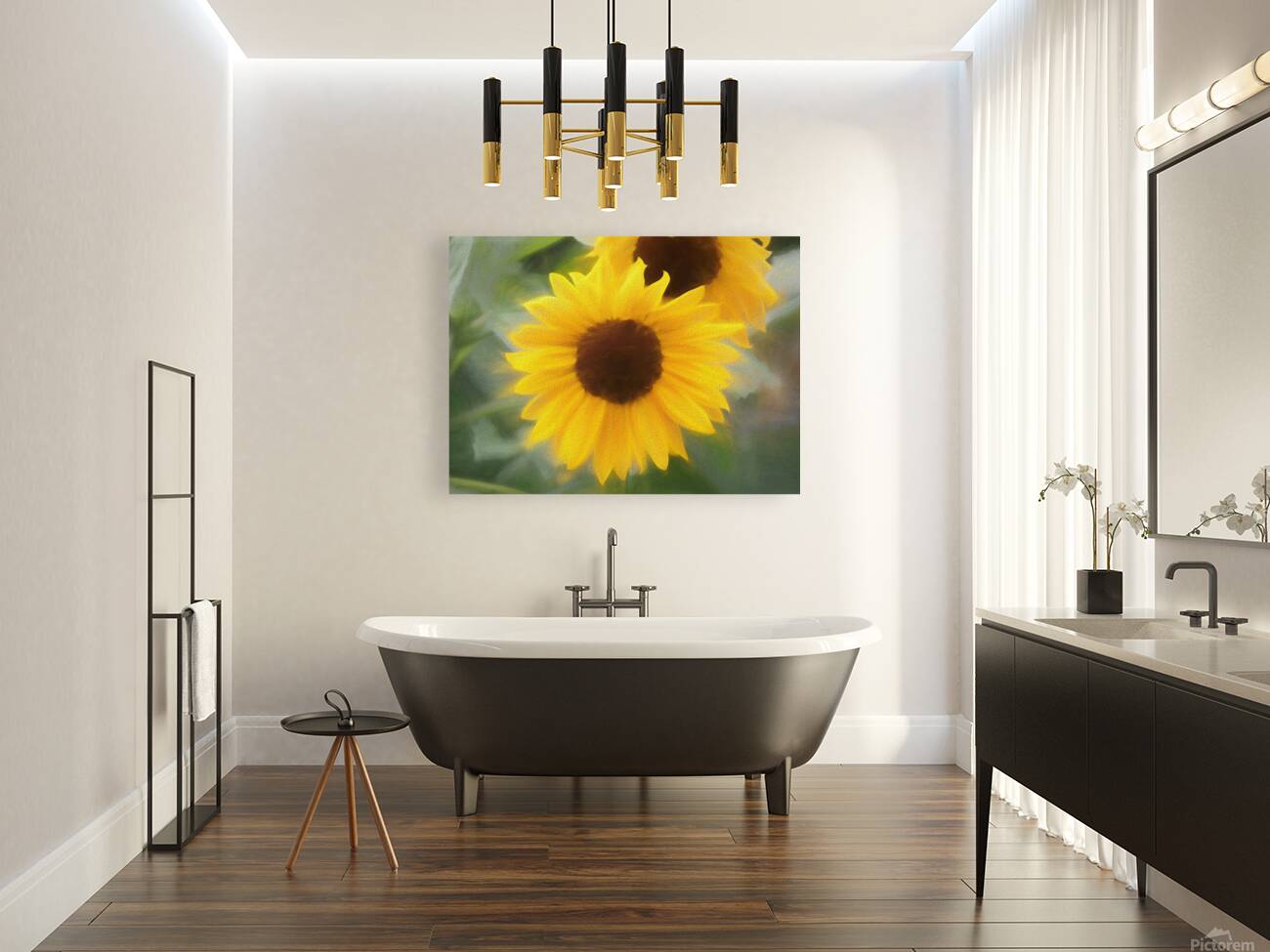 Sunflower In Chalk Reproduction