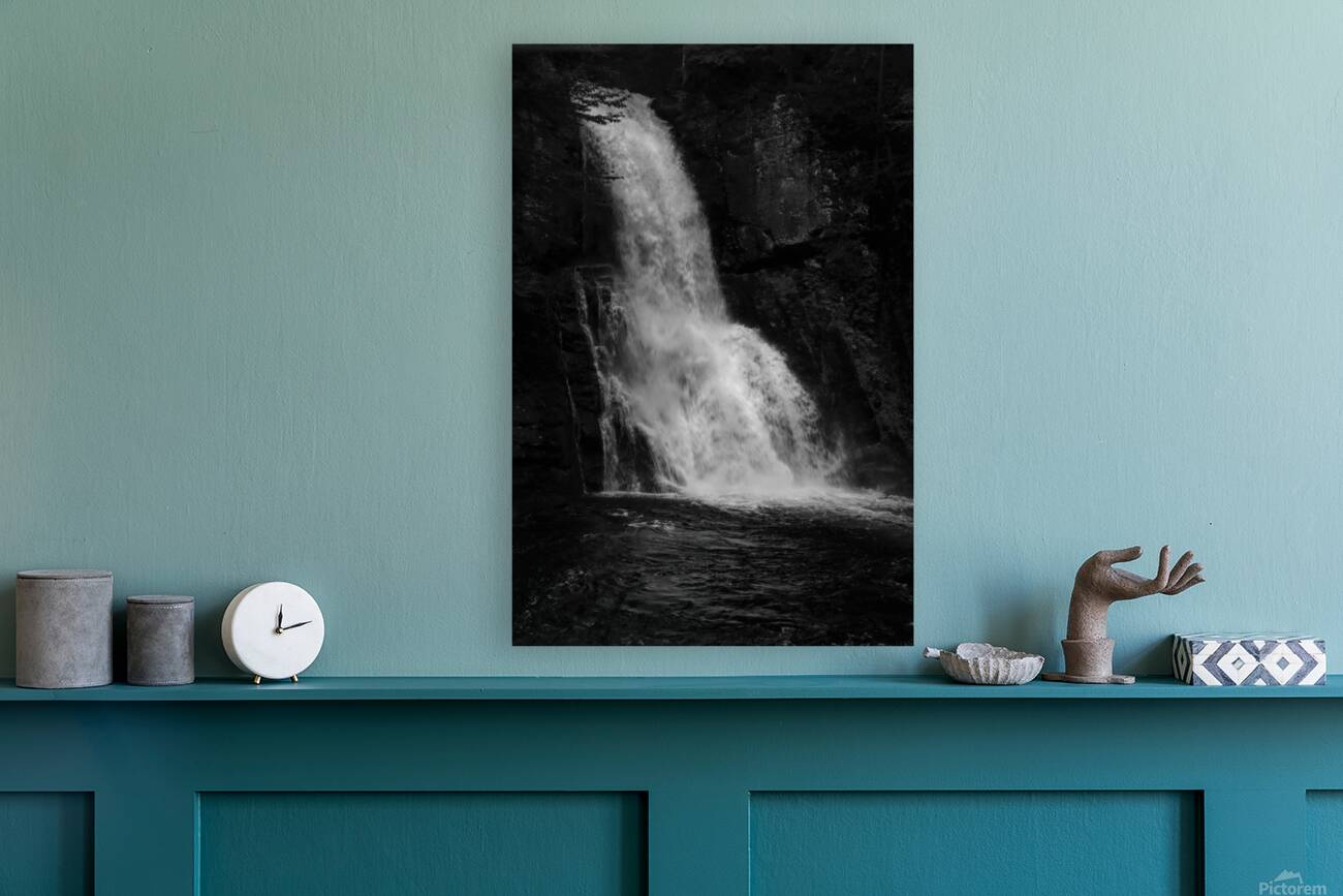 Bushkill Falls In Black and White Reproduction